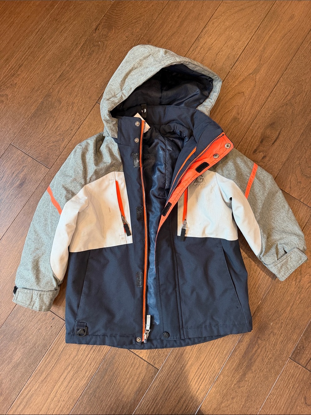 Gerry Kids Colorblock Hooded Winter Jacket - Size XS 5/6 - C34-153